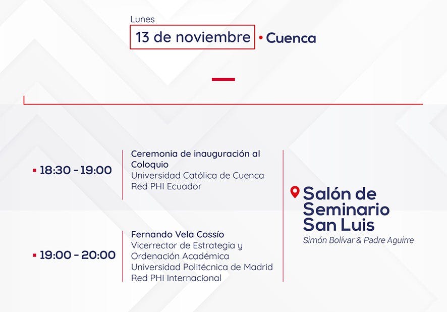Programa Coloquio en Cuenca del 13 de noviembre